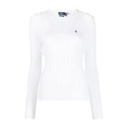 Ralph Lauren Vit Stickat Ss24 Dammode White, Dam