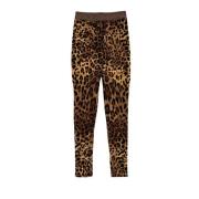 Dolce & Gabbana Leopardmönstrade Leggings Brown, Dam
