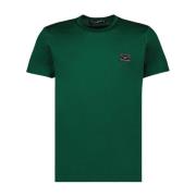 Dolce & Gabbana Logo Plaque Bomull T-shirt Green, Herr