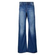 Ami Paris Utställda jeans i tvättat blått Blue, Dam