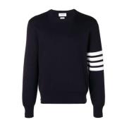 Thom Browne Blå Tröja 4-Bar Milano Stitch Jumper Blue, Herr