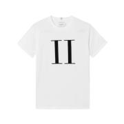 Les Deux Encore Logo Bomull Slim Fit T-shirt White, Herr