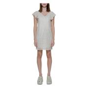 Vero Moda Volang Midi Klänning Vår/Sommar Kollektion Beige, Dam