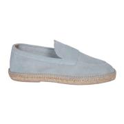 Lardini Blå Läder Espadriller Slip On Skor Blue, Herr