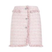 Giambattista Valli Rosa Bouclé Mini Kjol Pink, Dam