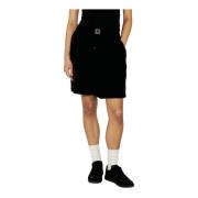 Eytys Logo Patch Mid Rise Shorts Black, Herr