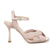 Giuliano Galiano Draperade Nude Sandaler Beige, Dam