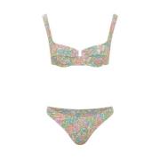 Reina Olga Blommig Underwired High Rise Bikini Botten Multicolor, Dam