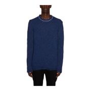 Daniele Alessandrini Ull Crewneck Tröja Blue, Herr