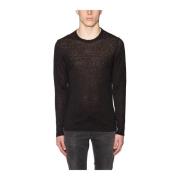 Daniele Alessandrini Linne Crew Neck T-shirt Black, Herr