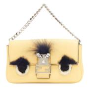 Fendi Vintage Pre-owned Laeder handvskor Yellow, Dam