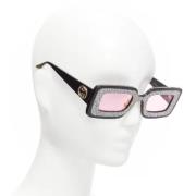 Gucci Vintage Pre-owned Acetat solglasgon Black, Dam