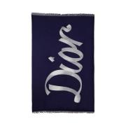 Dior Klassisk Plaid Signature Halsduk Blue, Unisex