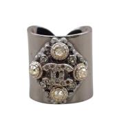 Chanel Vintage Pre-owned Silver ringar Gray, Dam