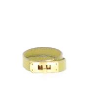 Hermès Vintage Pre-owned Laeder armband Yellow, Dam