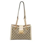 Gucci Vintage Pre-owned Laeder axelremsvskor Beige, Dam