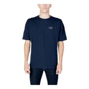 Emporio Armani EA7 Blå kortärmad T-shirt vår/sommar Blue, Herr