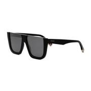 Fendi Svarta solglasögon International Fit Stilfull Black, Dam