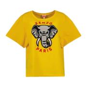 Kenzo Elefanttryck T-shirt Yellow, Dam