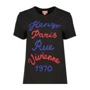 Kenzo Vintage Rue Vivienne T-shirt Black, Dam