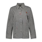 Kenzo Randig denimskjorta med klassisk krage Multicolor, Dam
