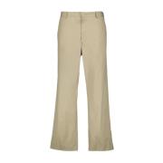 Prada Beige Straight Cut Cotton Pants Beige, Herr