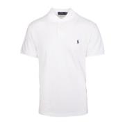 Ralph Lauren Vit Polo Tröja Amerikansk Stil Bomull White, Herr