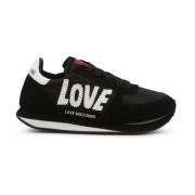 Love Moschino Broderade runda tå sneakers Black, Dam