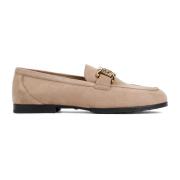 Tod's Beige Mocka Loafers Beige, Dam