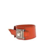 Hermès Vintage Pre-owned Laeder armband Orange, Dam