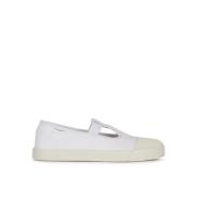 Maison Margiela Vita platta skor Tabi Mary Jane White, Dam