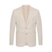 Manuel Ritz Präglad Blazer med Reversnål Beige, Herr