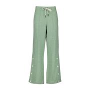 Moncler Flared Velourjoggingbyxor Green, Dam