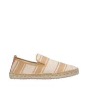 Espadrilles Canvas Rep Slip-On Skor Beige, Herr