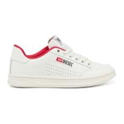 Diesel S-Athene Vtg - Retro sneakers i perforerat läder White, Herr