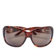 Bvlgari Vintage Pre-owned Acetat solglasgon Brown, Dam