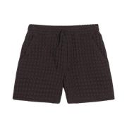 OAS Svarta Våffelshorts med Fickor Black, Herr