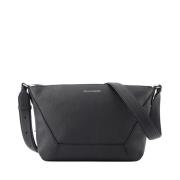 Alexander McQueen Svart Läder Edge Crossbody Väska Black, Herr