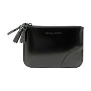 Comme des Garçons Läder dragkedja medley liten påse Black, Dam