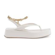 Dee Ocleppo Guld Kedja Kil Sandaler Beige, Dam