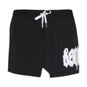 Dsquared2 Svart Havskläder Boxer Midi Black, Herr