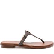 Michael Kors Brun Thong Platta Sandaler Brown, Dam