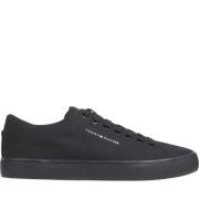 Tommy Hilfiger Svarta Canvas Låga Top Sneakers Black, Herr