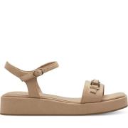 Marco Tozzi Beige Platta Sandaler för Kvinnor Beige, Dam