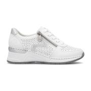 Rieker Vita Sneakers för Kvinnor White, Dam