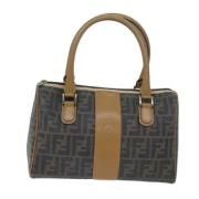 Fendi Vintage Pre-owned Canvas handvskor Brown, Dam