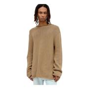 The Row Bomull Kaschmir Crewneck Stickad Tröja Brown, Herr