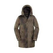 Moorer Camouflage Parka med Unik Sprayeffekt Green, Herr