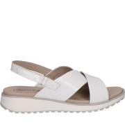 Caprice Vita Casual Öppna Platta Sandaler White, Dam