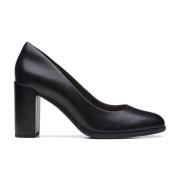 Clarks Svarta Court Pumps för Kvinnor Black, Dam